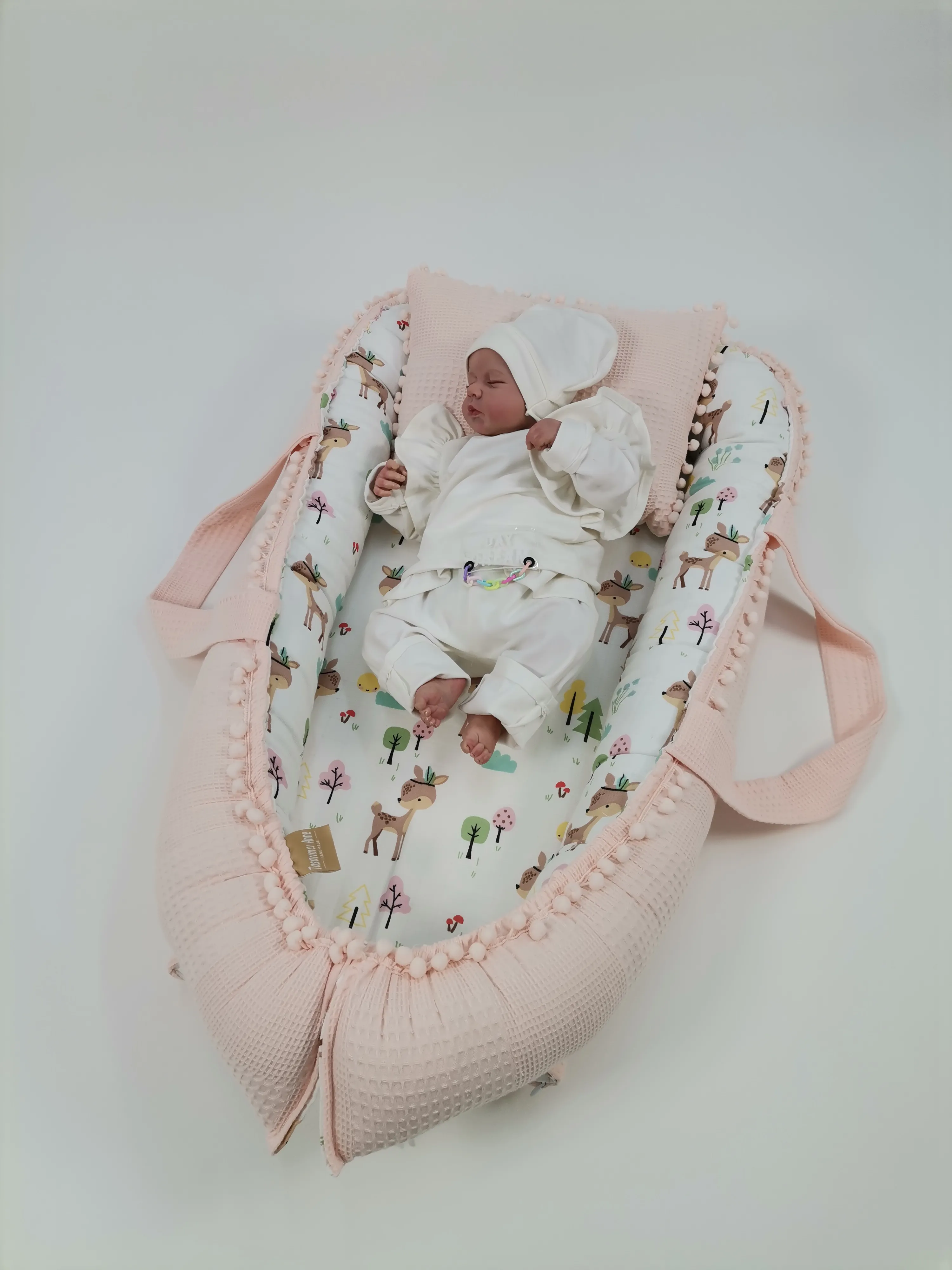 Babynest somon waffle pike - karacalı müslin