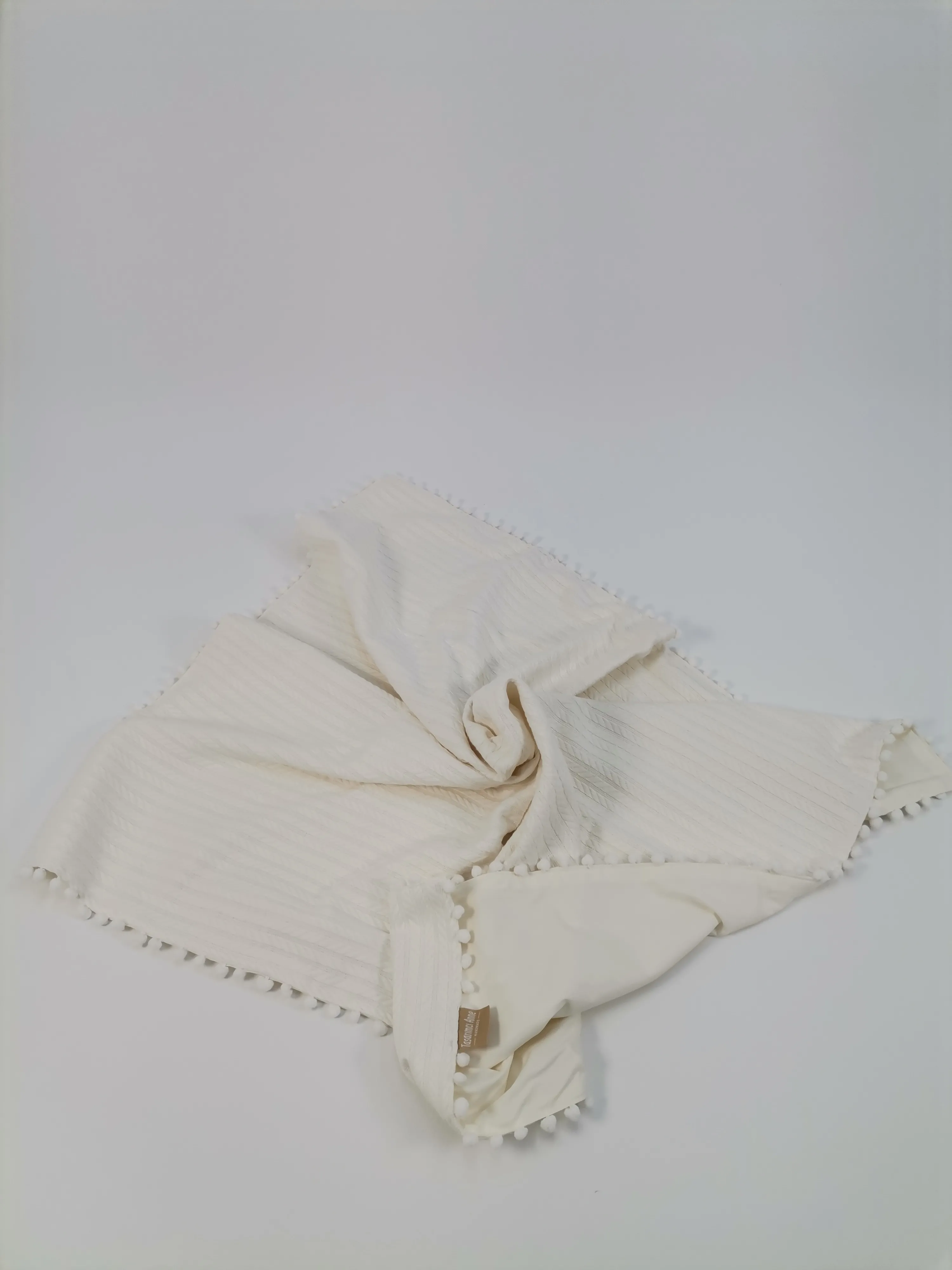 Battaniye krem örgü pike - krem poplin