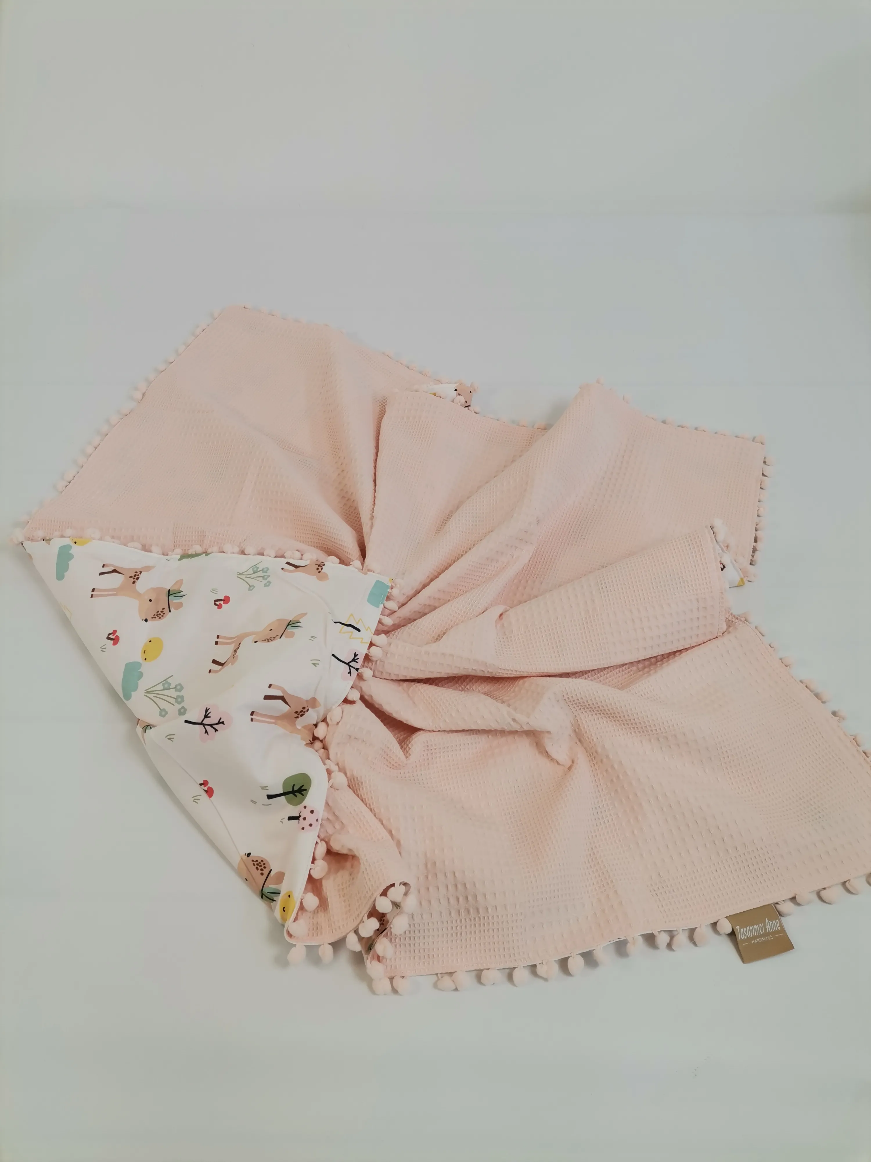 Battaniye somon waffle pike - karacalı poplin