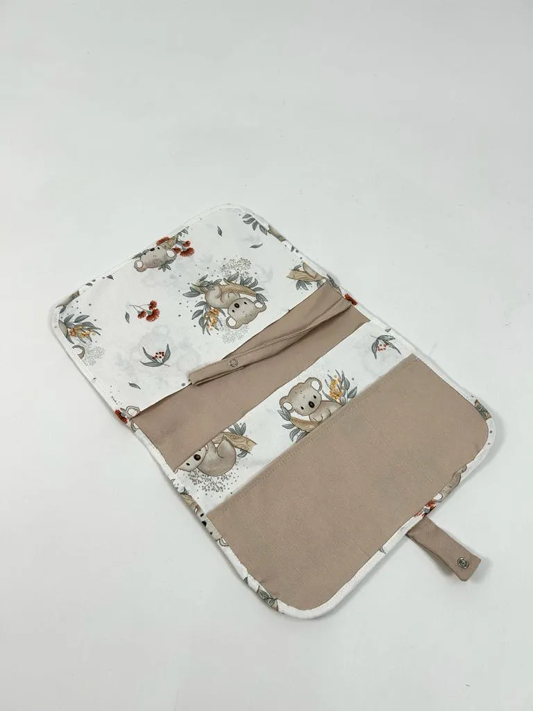 Bebek bakım çantası organizer bej - koala desenli
