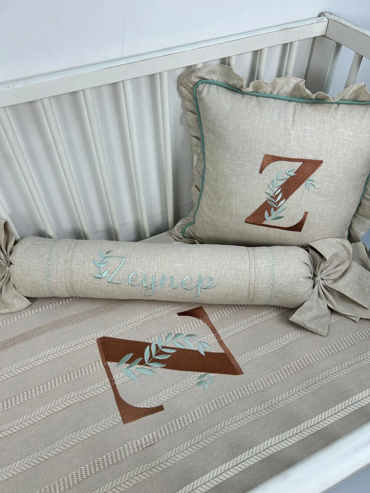 Pike takımı 5 parça bohem örgü pike - isviçre keteni