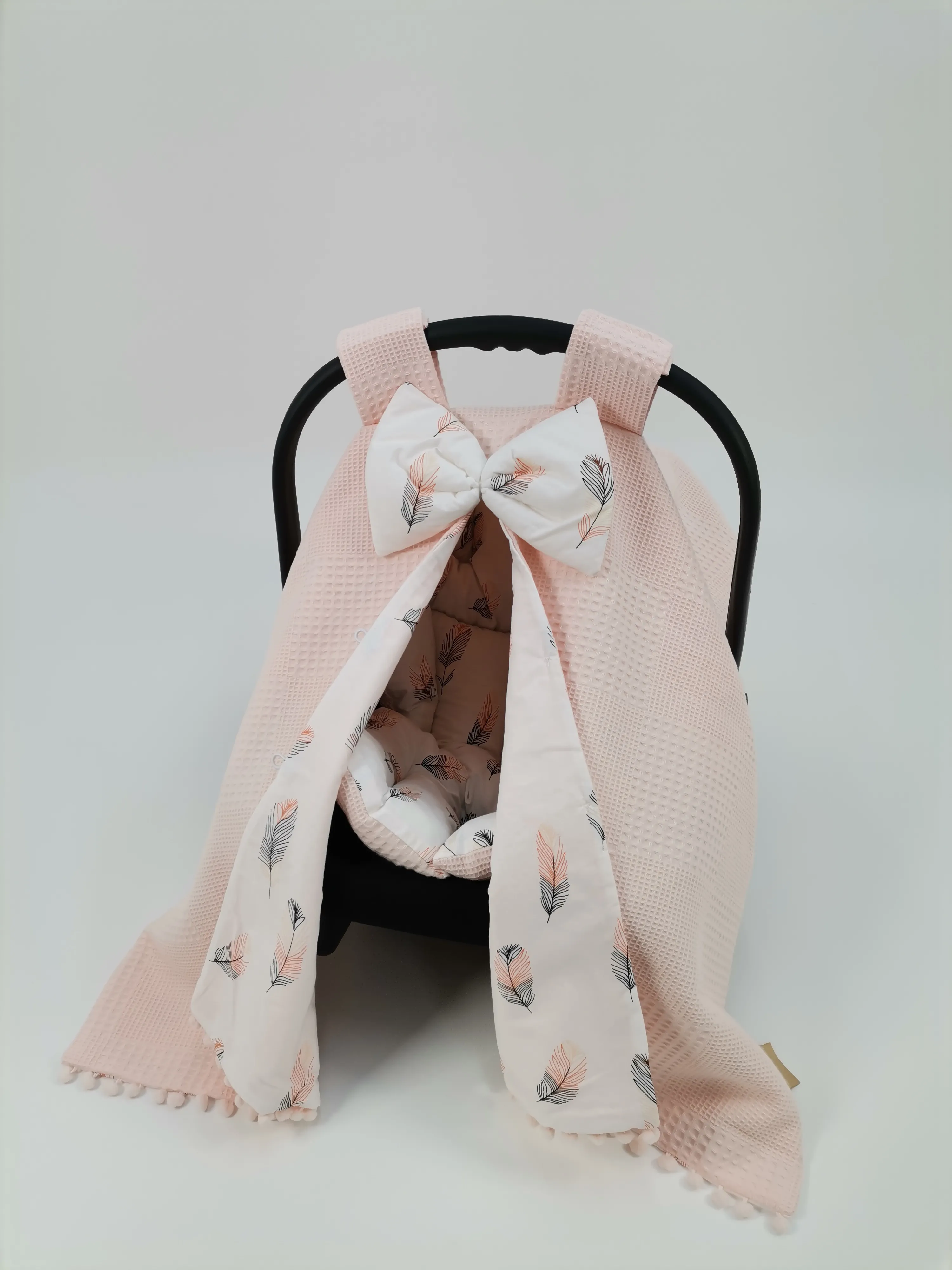 Puset örtüsü somon waffle pike - pembe tüylü poplin