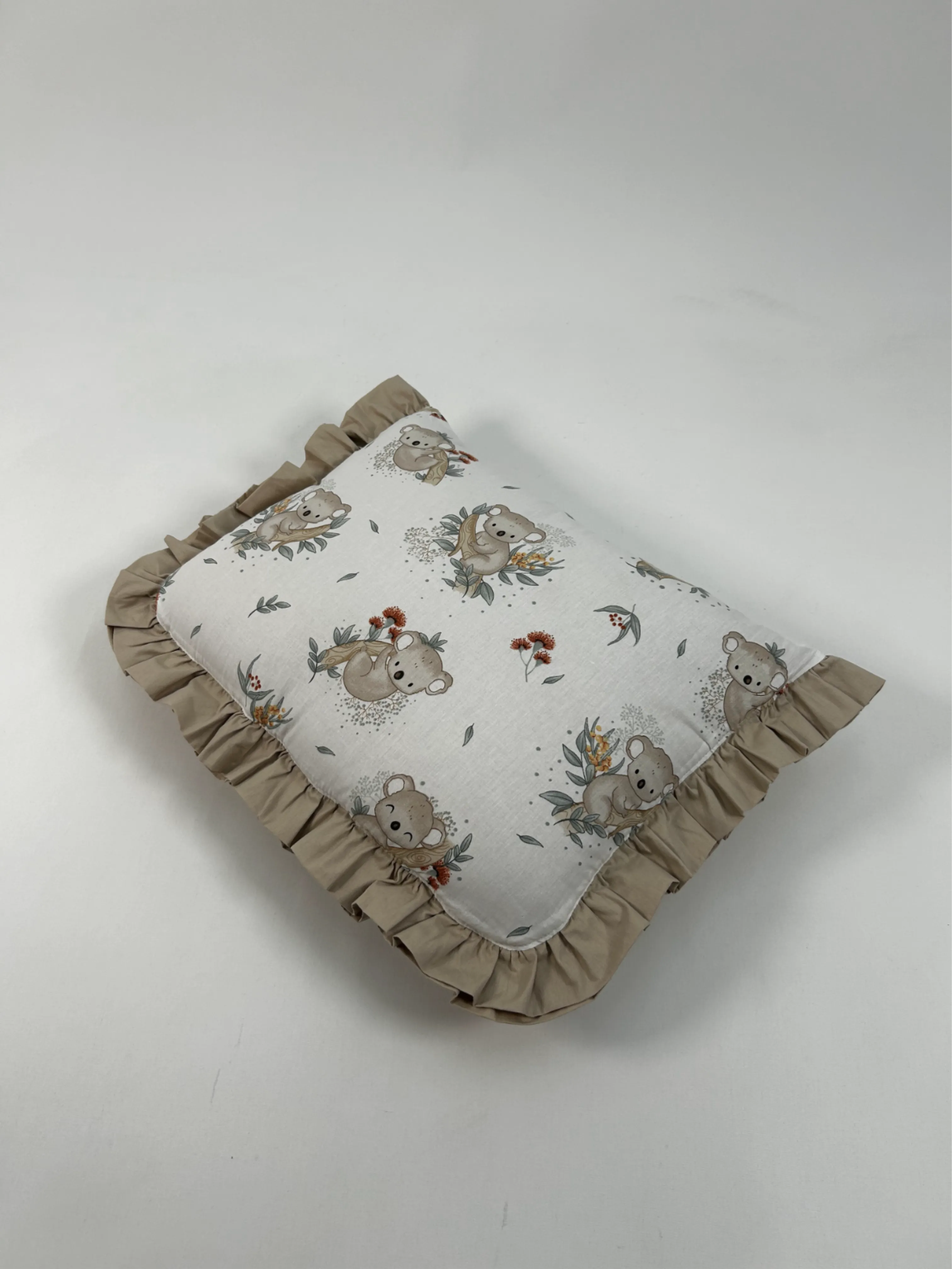 Sürpriz yastık  koala desenli poplin - bej poplin
