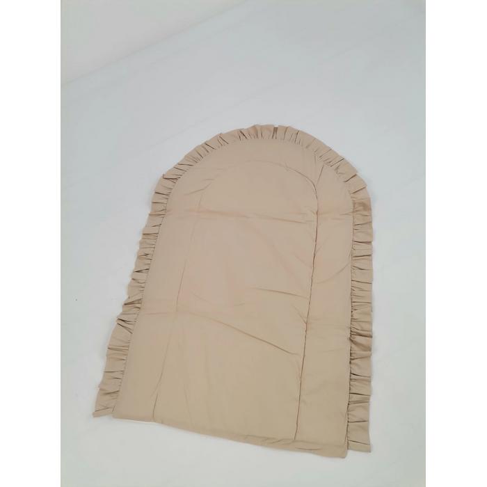 Alt açma matı fırfırlı bej ve krem poplin