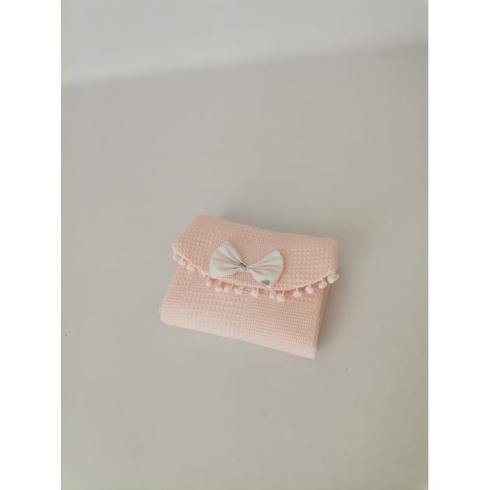 Babynest 8'li set somon waffle pike - gümüş kalpli poplin