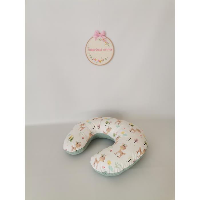 Babynest 8'li set yeşil waffle pike - karacalı poplin