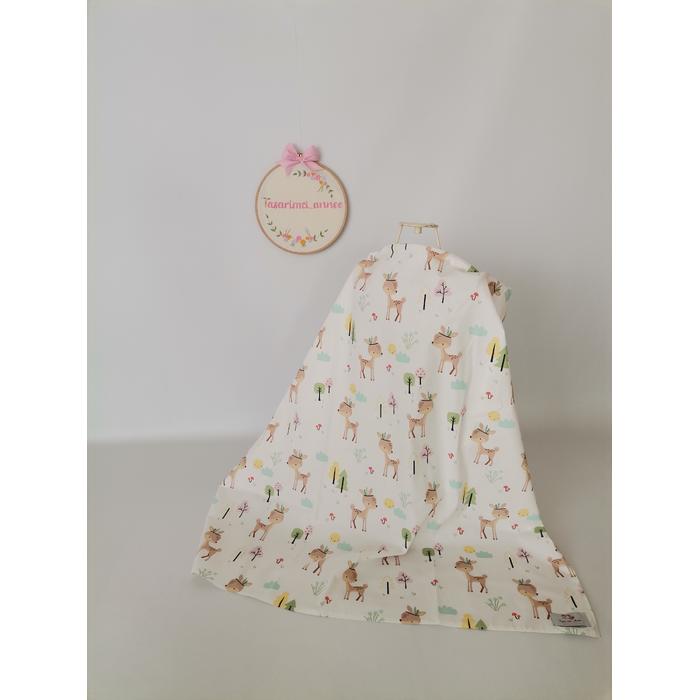 Babynest 8'li set yeşil waffle pike - karacalı poplin