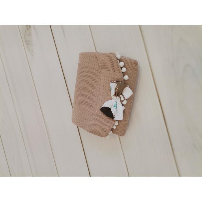 Babynest 8'li set bej waffle pike - hayvan figürlü müslin