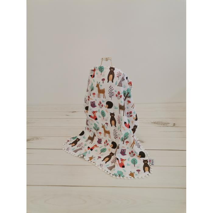 Babynest 8'li set bej waffle pike - hayvan figürlü müslin