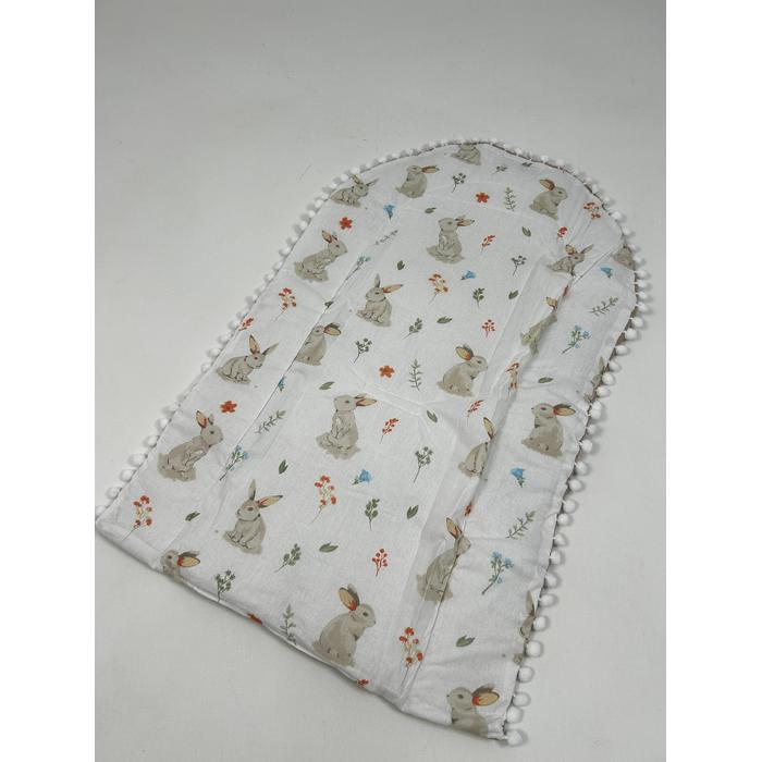 Babynest 8'li bej örgü pike - tavşanlı poplin