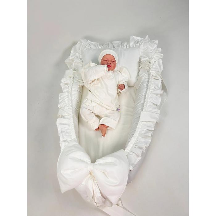 Babynest 8'li fırfırlı set beyaz poplin