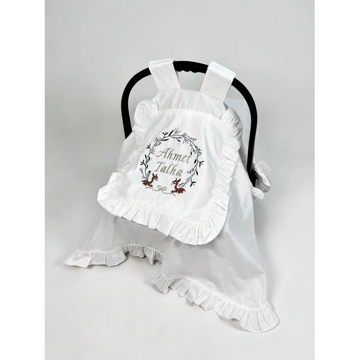 Babynest 8'li fırfırlı set beyaz poplin