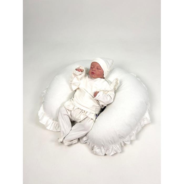 Babynest 8'li fırfırlı set beyaz poplin