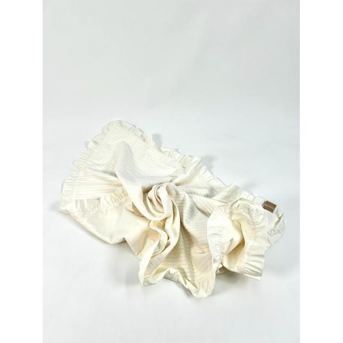 Babynest 8'li fırfırlı set krem örgü pike - krem poplin