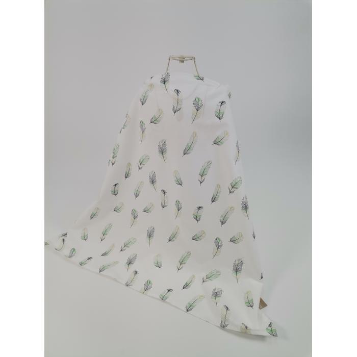 Babynest 8'li set bej waffle pike - yeşil tüylü poplin