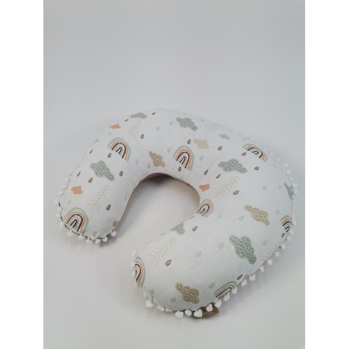 Babynest 8'li set bej waffle pike - gökkuşaklı müslin