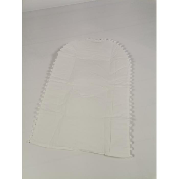 Babynest 8'li set beyaz waffle pike - beyaz poplin