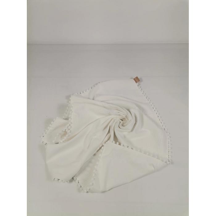 Babynest 8'li set beyaz waffle pike - beyaz poplin