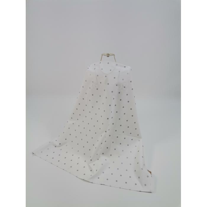 Babynest 8'li set beyaz waffle pike - gümüş puantiyeli poplin