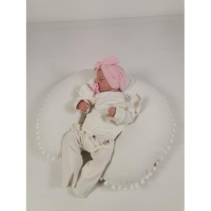 Babynest 8'li set beyaz waffle pike - beyaz poplin