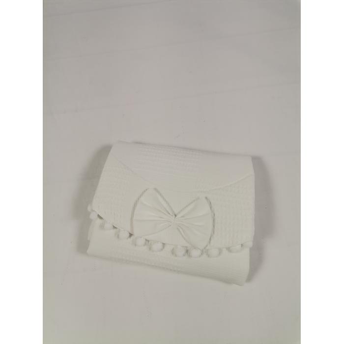 Babynest 8'li set beyaz waffle pike - beyaz poplin