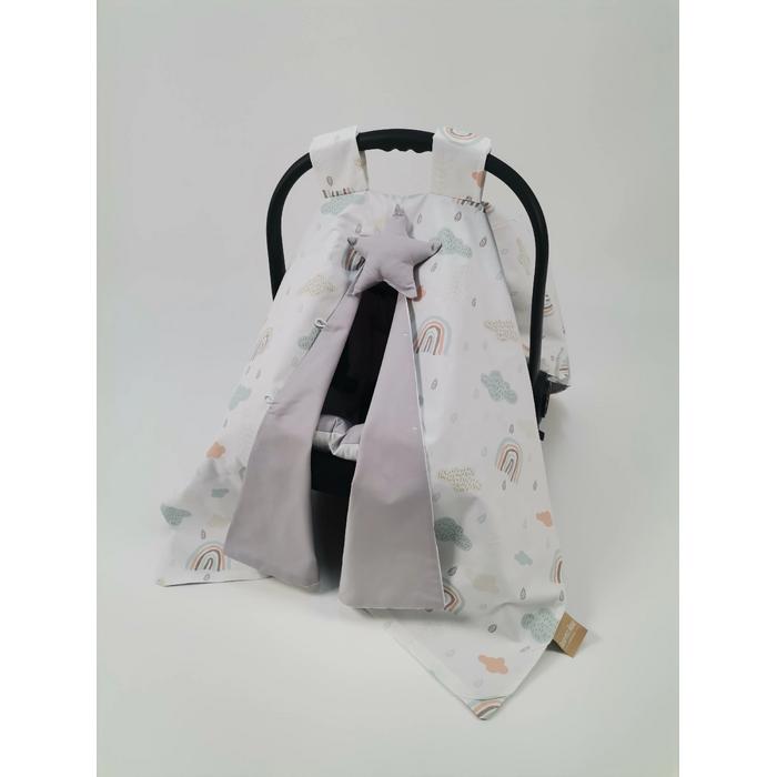 Babynest 8'li set gökkuşaklı poplin - gri poplin