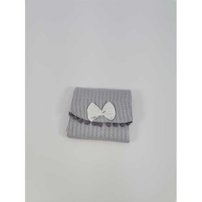 Babynest 8'li set gri örgü pike - gümüş mickeyli poplin