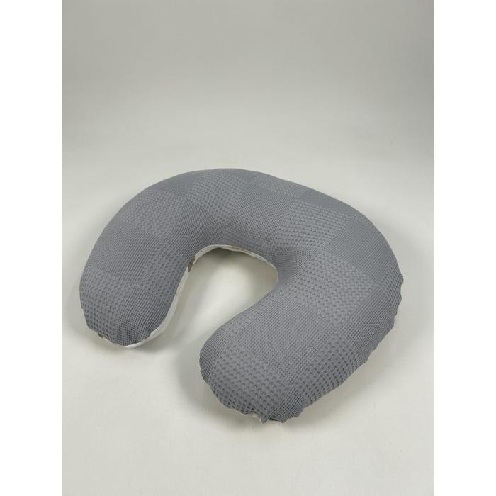 Babynest 8'li set gri waffle pike - mavi aylı bulutlu müslin