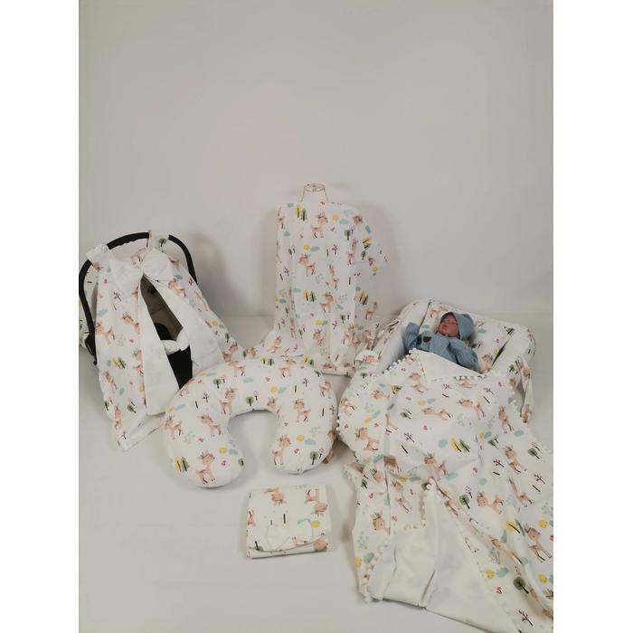 Babynest 8'li set karacalı poplin - beyaz poplin