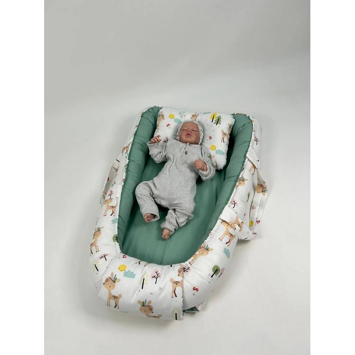 Babynest 8'li set karacalı poplin - yeşil poplin