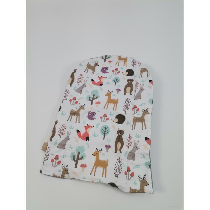 Babynest 9'lu set koyu gri waffle pike - hayvan figürlü poplin