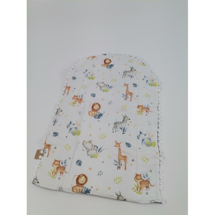 Babynest 8'li set koyu gri waffle pike - sevimli hayvanlar poplin