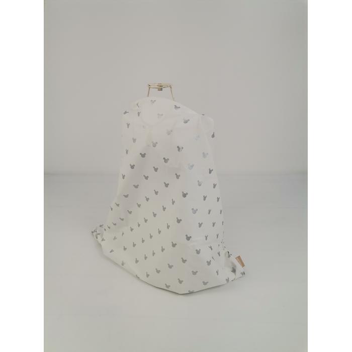 Babynest 8'li set koyu gri waffle pike - gümüş mickeyli poplin