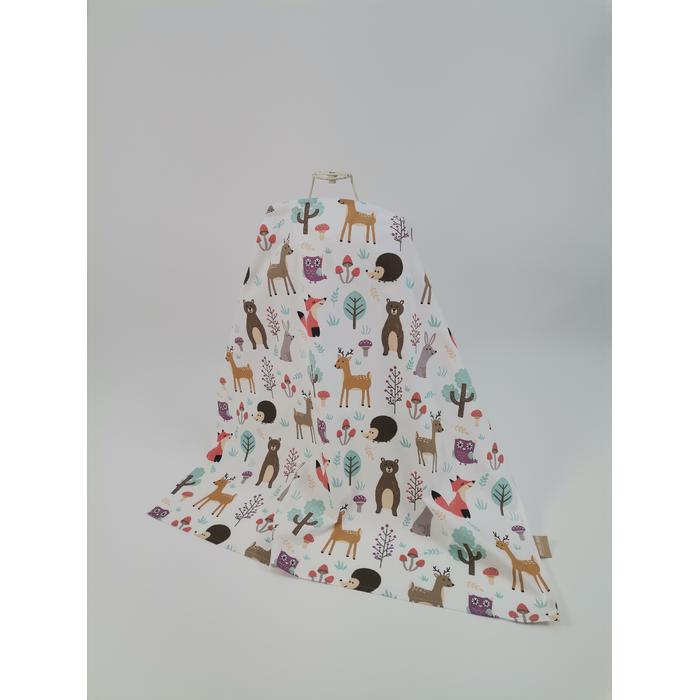 Babynest 9'lu set koyu gri waffle pike - hayvan figürlü poplin