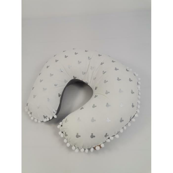 Babynest 8'li set koyu gri waffle pike - gümüş mickeyli poplin