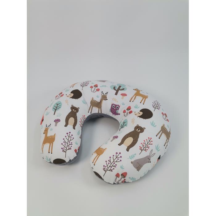 Babynest 9'lu set koyu gri waffle pike - hayvan figürlü poplin