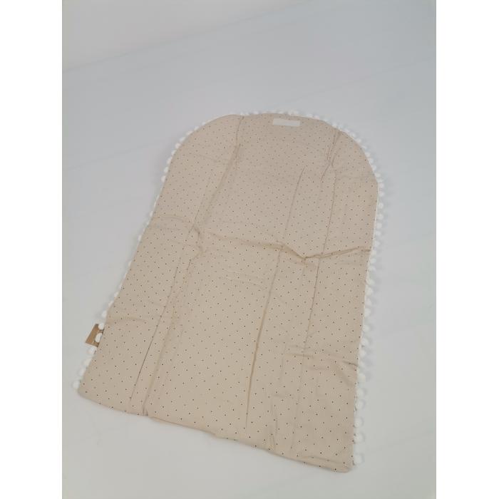 Babynest 8'li set krem waffle pike - bej zemin üstü kahve rengi puantiyeli