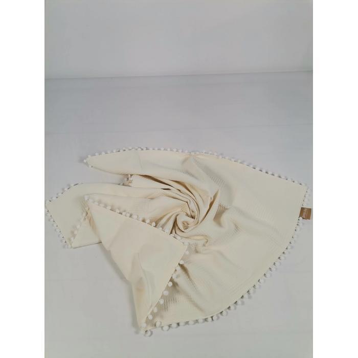 Babynest 8'li set krem waffle pike - krem poplin