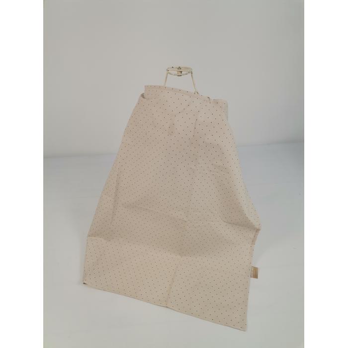 Babynest 8'li set krem waffle pike - bej zemin üstü kahve rengi puantiyeli