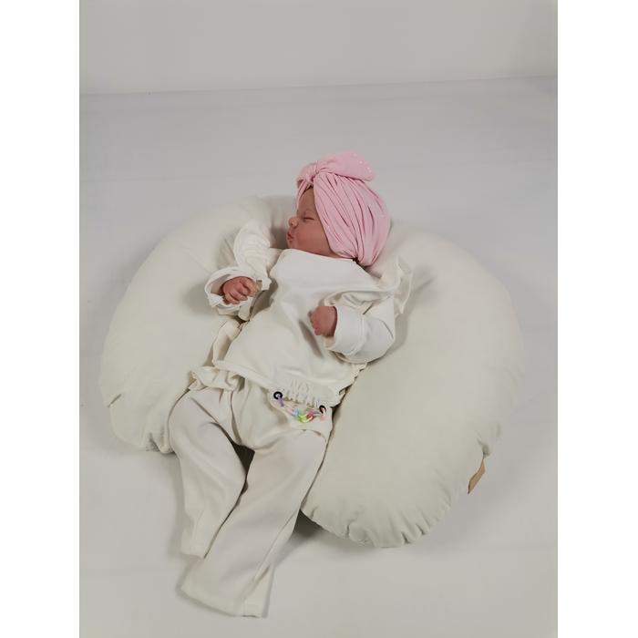 Babynest 8'li set krem waffle pike - krem poplin