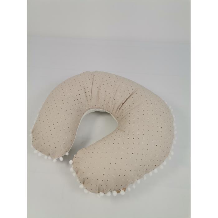 Babynest 8'li set krem waffle pike - bej zemin üstü kahve rengi puantiyeli