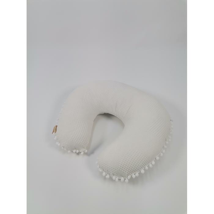 Babynest 8'li set krem waffle pike - gümüş kalpli poplin