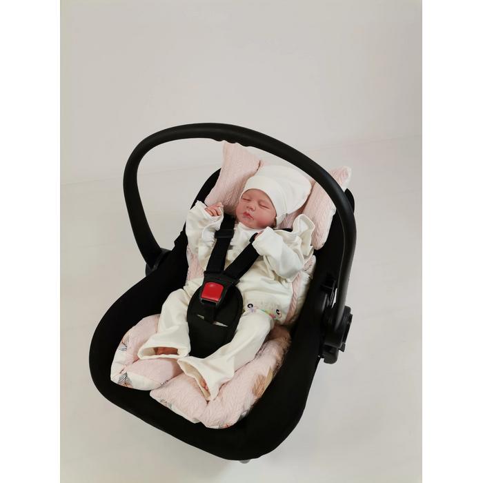 Babynest 8'li set pudra örgü pike - pembe tüylü poplin