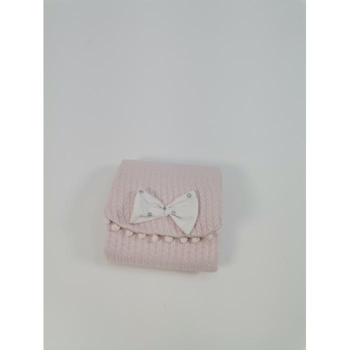 Babynest 8'li set pudra örgü pike - gümüş puantiyeli poplin