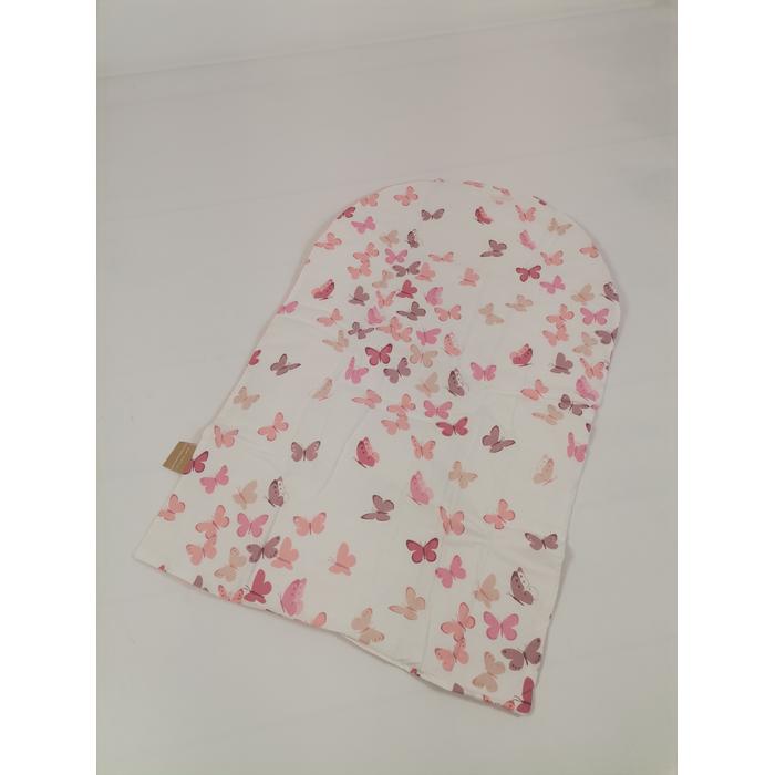 Babynest 8'li set pudra pembe waffle klasik pike - pudra kelebekli poplin