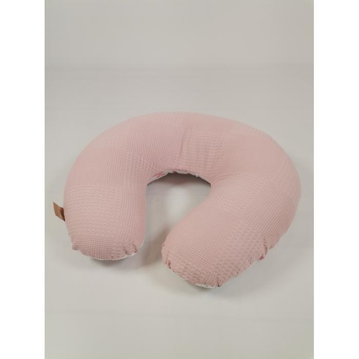 Babynest 8'li set pudra pembe waffle klasik pike - pudra kelebekli poplin
