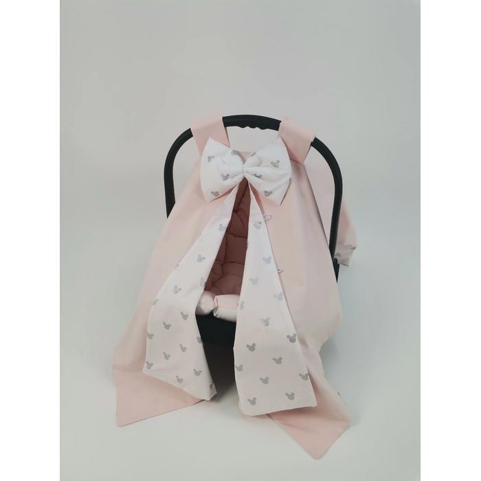 Babynest 8'li set somon poplin - gümüş mickeyli poplin