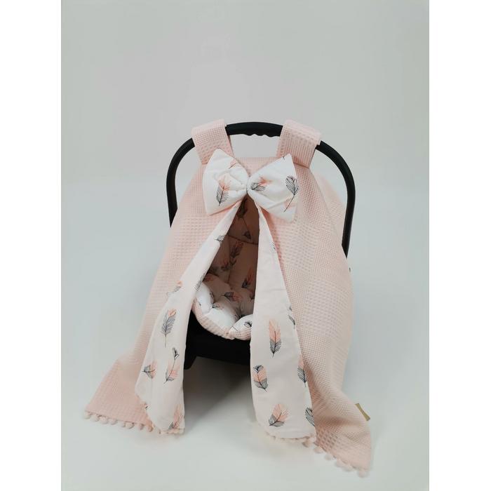 Babynest 8'li set somon waffle pike - pembe tüylü poplin