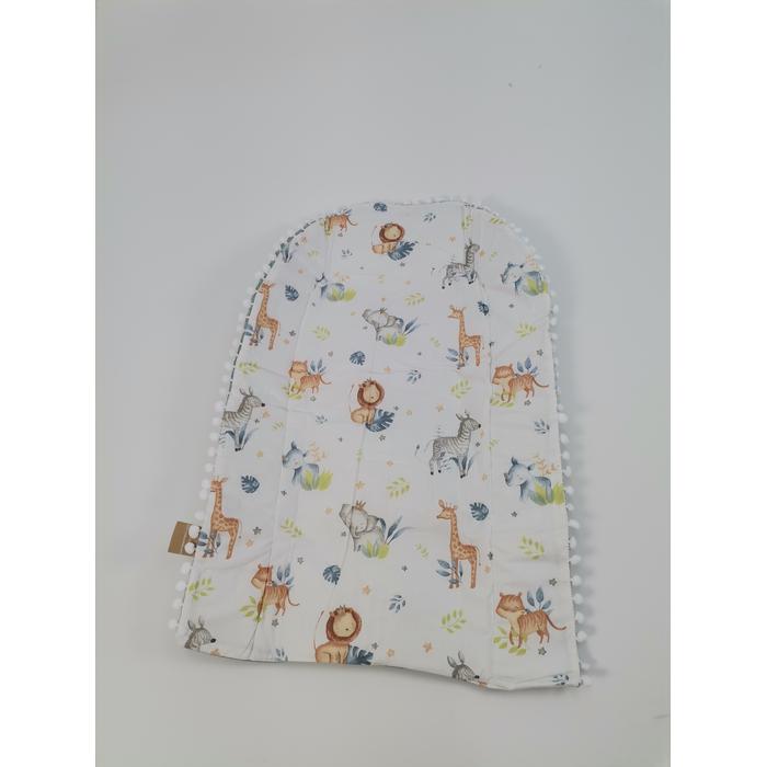 Babynest 8'li set yeşil waffle pike - sevimli hayvanlar poplin