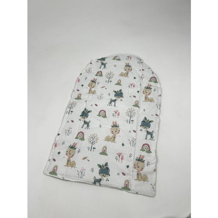 Babynest 8'li set yeşil waffle pike - yeni ceylanlı poplin